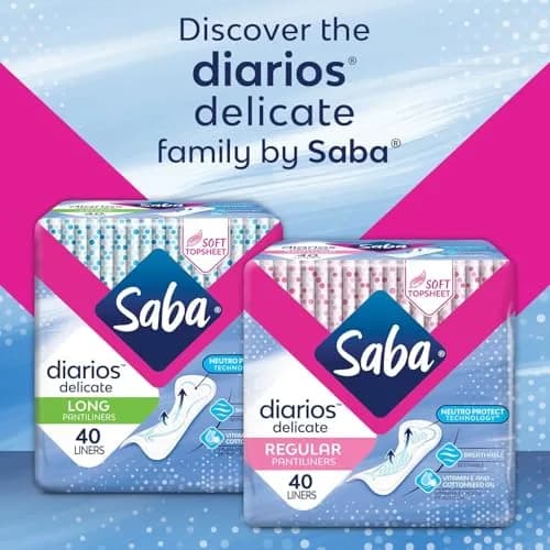 Saba Regular Delicate Panty Liners 160 Count | Ultra-Thin Breathable Daily Feminine Hygiene thumbnail 5