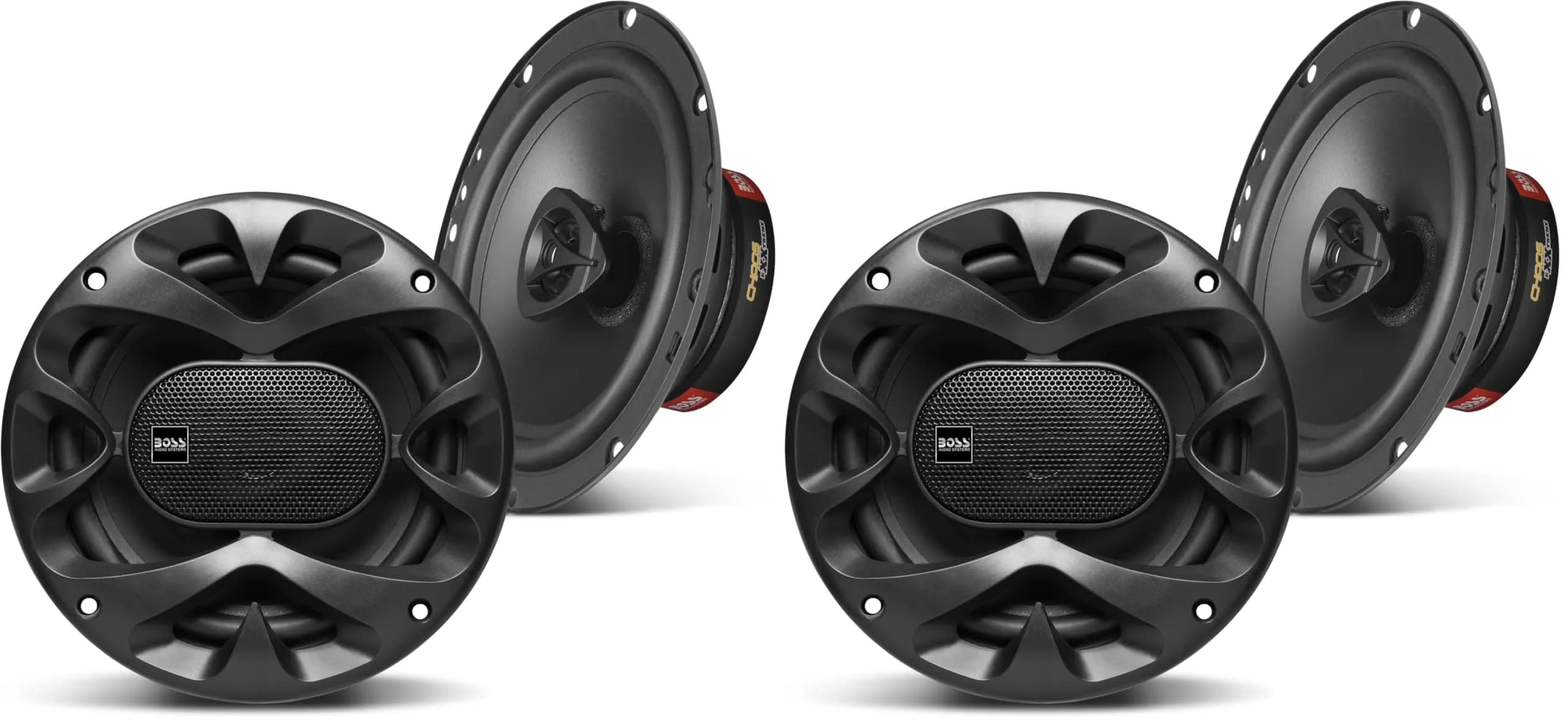 BOSS Audio Systems CH6520B 6.5 Inch Car Door Speakers | 250 Watts Max, 4 Ohms, Pair, Coaxial, Full Range, Black