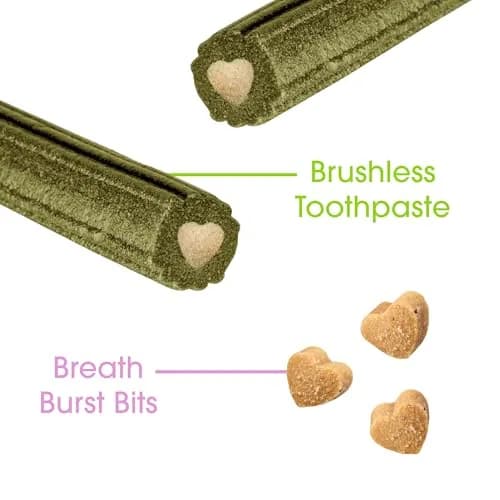 ARK NATURALS Brushless Toothpaste + Breath Bursts Dog Dental Treats - Large | 18 oz Large Breed Chews for Plaque & Tartar thumbnail 4
