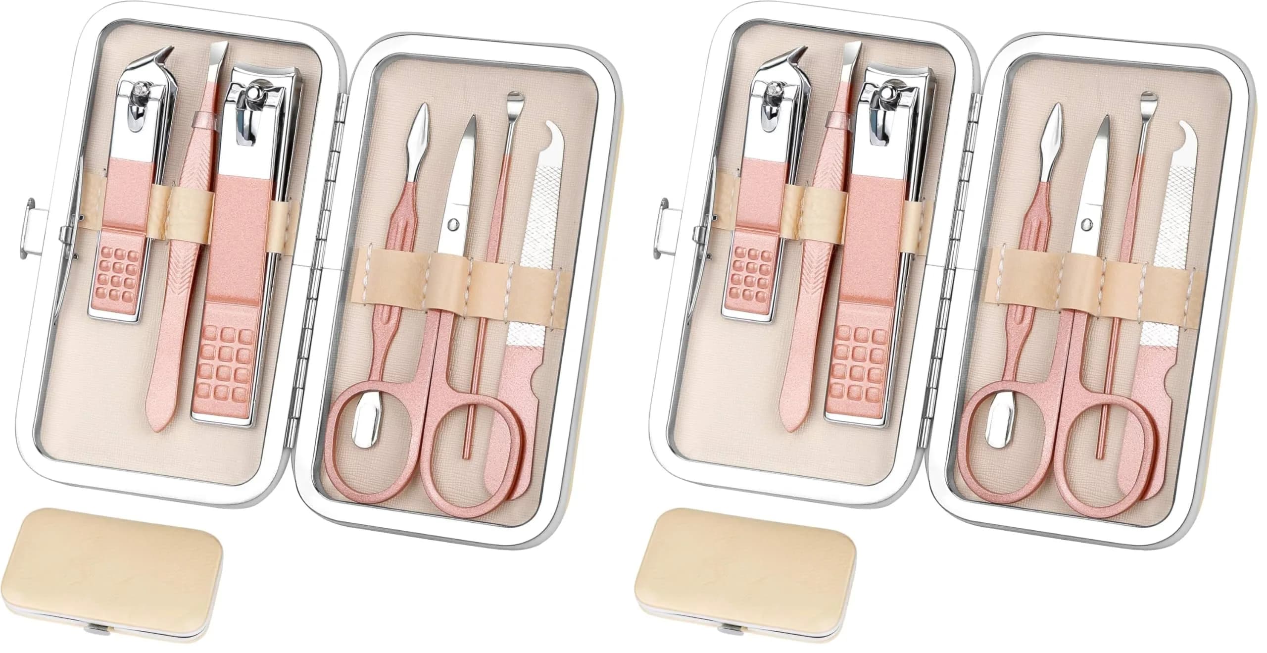 Aceoce Manicure Set Women Nail Clippers Kit 8 Piece | Professional Grooming Tools for Home & Travel