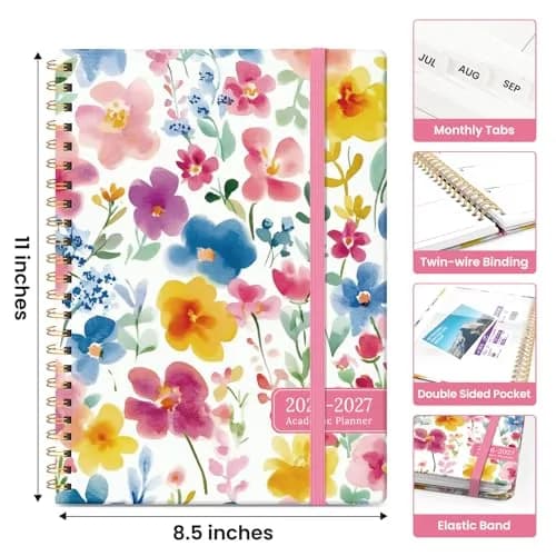 Taja Academic Planner 2026-2027, Jul 2026-Jun 2027 Monthly & Weekly Calendar Planner 28.5 cm (11 inches) | Acid-Free Paper Planner thumbnail 4