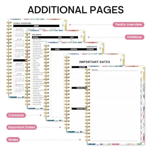 Taja Academic Planner 2026-2027, Jul 2026-Jun 2027 Monthly & Weekly Calendar Planner 28.5 cm (11 inches) | Acid-Free Paper Planner thumbnail 5