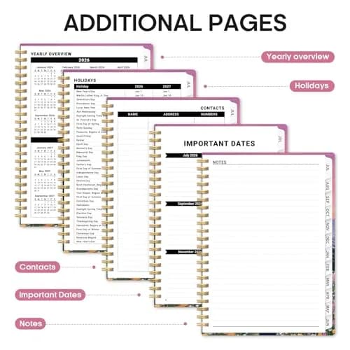 Taja Academic Planner 2026-2027, Jul 2026-Jun 2027 Monthly & Weekly Planner, 16.2cm x 21.8cm (6.3" x 8.5") | 12-Month Organizer for Students & Professionals thumbnail 5