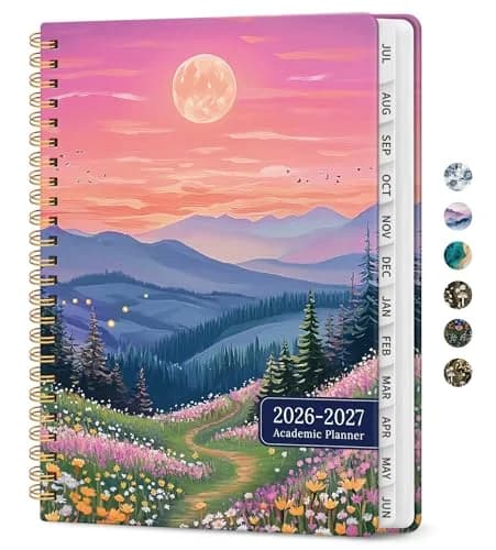 Taja Academic Planner 2026-2027, Jul 2026-Jun 2027 Monthly & Weekly Planner, 16.2cm x 21.8cm (6.3" x 8.5") | 12-Month Organizer for Students & Professionals thumbnail 1