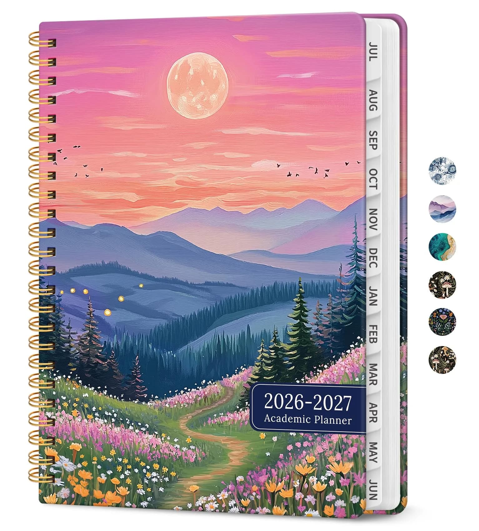 Taja Academic Planner 2026-2027, Jul 2026-Jun 2027 Monthly & Weekly Planner, 16.2cm x 21.8cm (6.3" x 8.5") | 12-Month Organizer for Students & Professionals - main product image