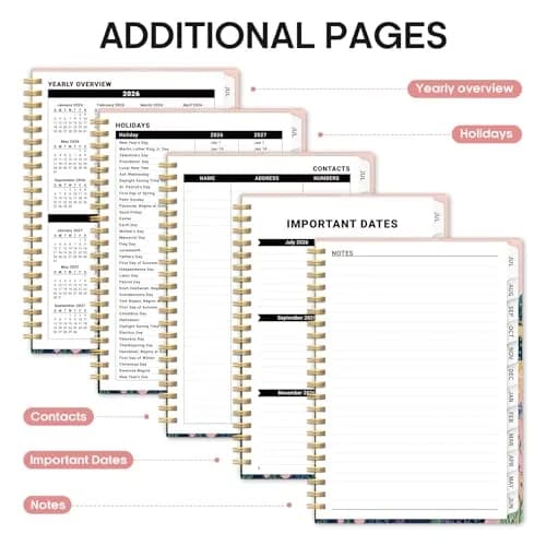 Taja Academic Planner 2026-2027, Jul 2026-Jun 2027 Monthly & Weekly Calendar Planner (A5 Size, 6.3"x8.5") | Acid-Free Paper Planner thumbnail 5