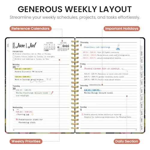 Taja Planner 2026-2027 Academic Planner 146 Pages (A5 Size) | Monthly & Weekly Calendar Organizer with Tabs thumbnail 3