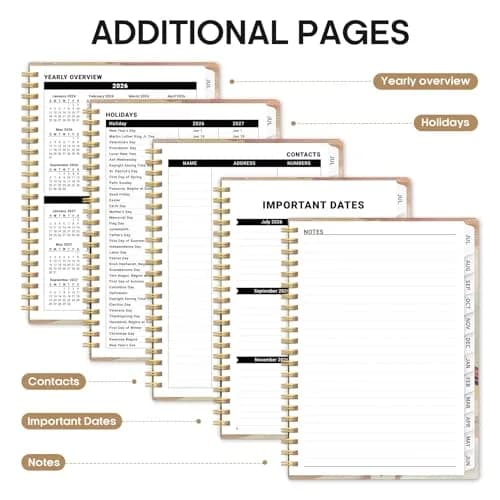 Taja Planner 2026-2027 Jul 2026-Jun 2027 Monthly & Weekly Calendar Planner 21.6 cm (8.5 in) x 15.9 cm (6.3 in) | Academic Year Planning with Tabs thumbnail 5