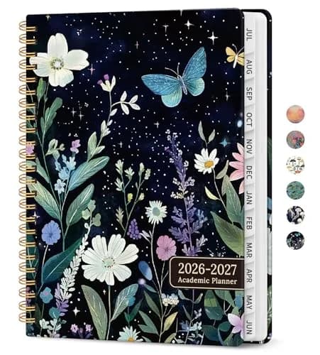 Taja Planner 2026-2027, Jul 2026-Jun 2027 Monthly & Weekly Calendar Planner 28.7 cm (11 inches) | Academic Planning with Tabs & Motivational Quotes thumbnail 1