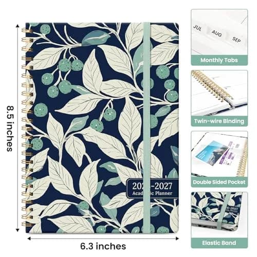 Taja Academic Planner 2026-2027, 6.3" x 8.5" (16.0 x 21.6 cm) | Monthly & Weekly Organizer for Students & Professionals thumbnail 4