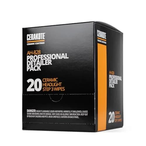 CERAKOTE Ceramic Headlight Restoration Detailer Pack Step 3 40 Wipes | Restores Clarity for Up to 10 Vehicles thumbnail 1