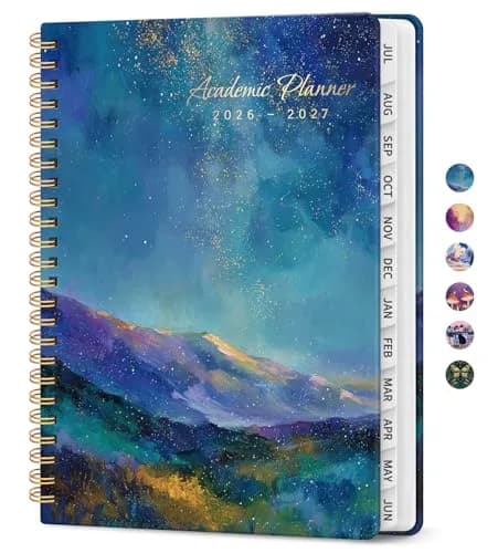 Taja Academic Planner 2026-2027, Jul 2026-Jun 2027 Monthly & Weekly Planner 16 cm (6.3") x 21.5 cm (8.5") | A5 Size, Hardcover, Spiral Bound thumbnail 1