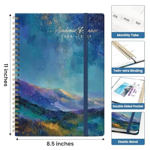 Taja Academic Planner 2026-2027, Jul 2026-Jun 2027 Monthly & Weekly Planner, 8.5x11 Inches | Year-Long Organization for Students & Professionals thumbnail 4