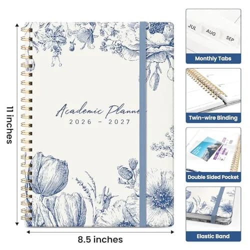 Taja Academic Planner 2026-2027, Monthly & Weekly Jul 2026-Jun 2027 Planner, 28.4cm (11") x 22.5cm (8.5") | Smooth Ink Flow Acid-Free Paper thumbnail 4
