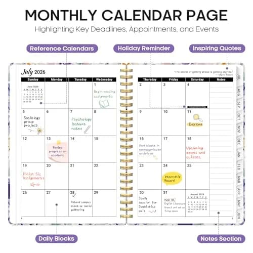Taja 2026-2027 Academic Planner Monthly Weekly 8.5" x 11" | Organized Planning for Students & Professionals thumbnail 2