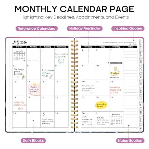Taja 2026-2027 Academic Planner Monthly Weekly Spiral Hardcover 146 Pages | Organized Planning for Students and Professionals thumbnail 2