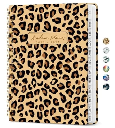 Taja Academic Planner 2026-2027, Monthly & Weekly Jul 2026-Jun 2027, 16.3cm x 21.7cm (6.3"x8.5") Hardcover Spiral Planner with Tabs | Organized for Students & Professionals thumbnail 1