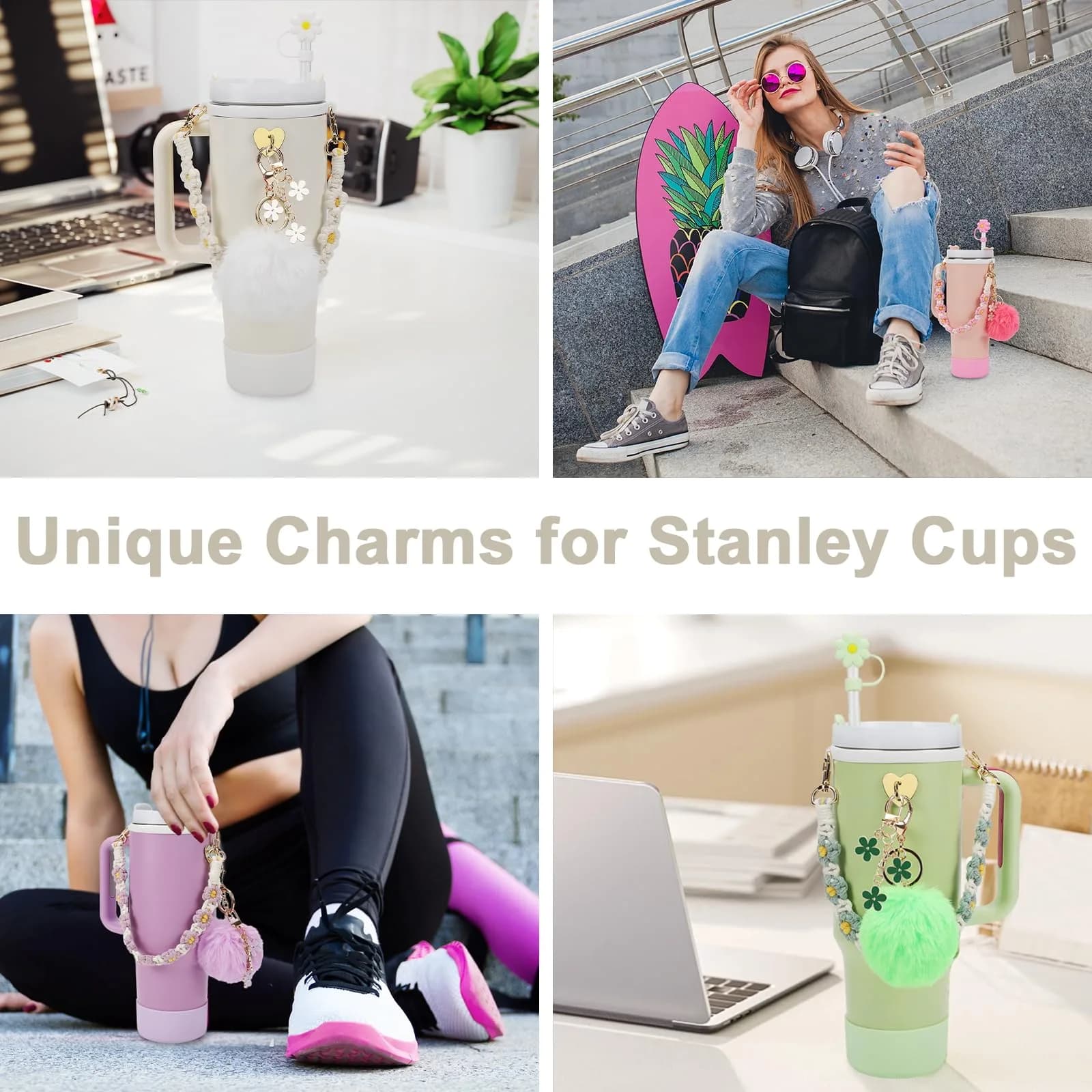 3tyto 13 Pcs Stanley Cup Accessories Set in Azure | Handle Strap & Silicone Boot for 30oz & 40oz Tumblers - view 4