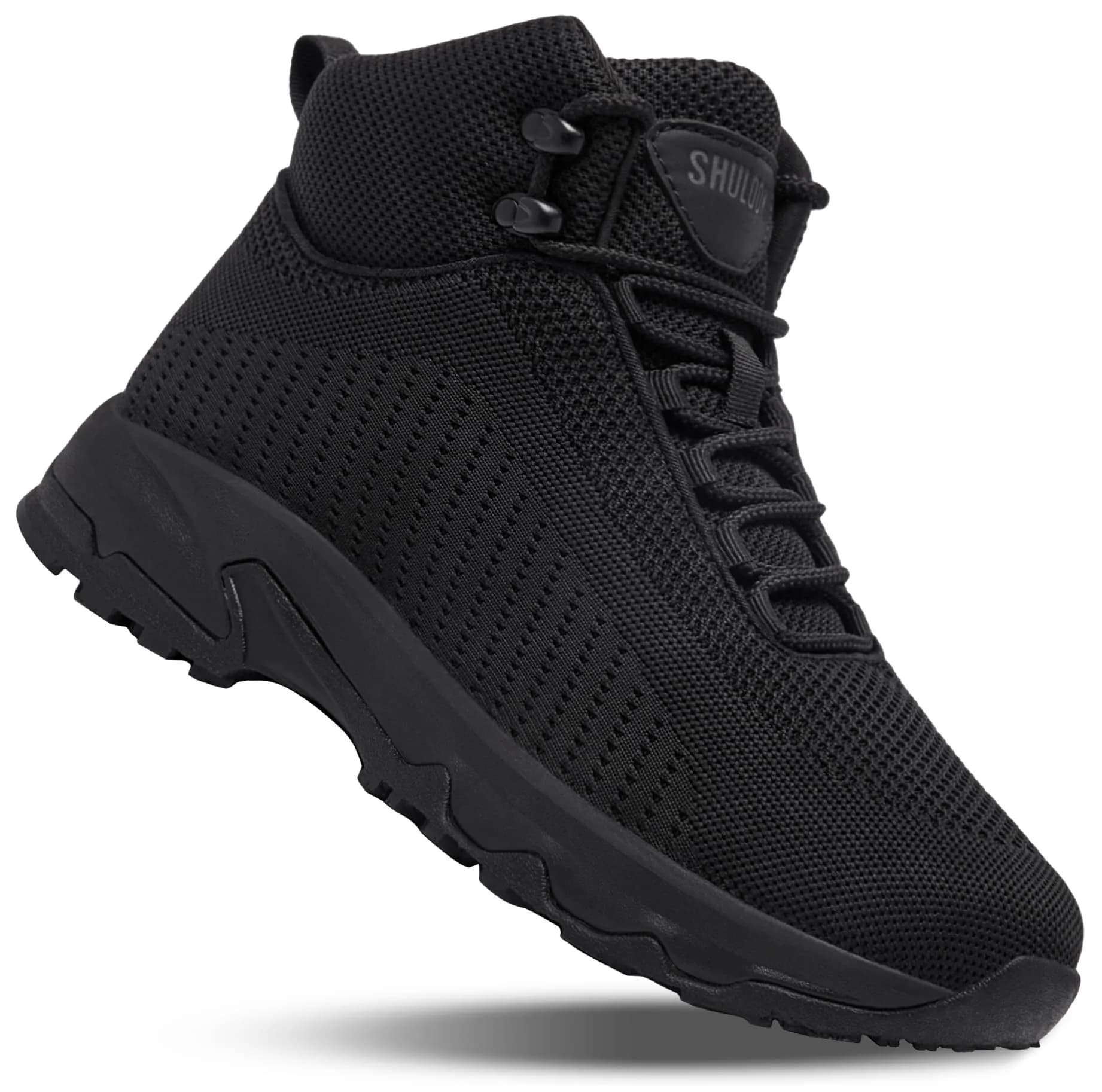 SHULOOK Black Non Slip Work Boots for Men — Size 7 Wide | Restaurant Kitchen Food Service Ankle High - main product image