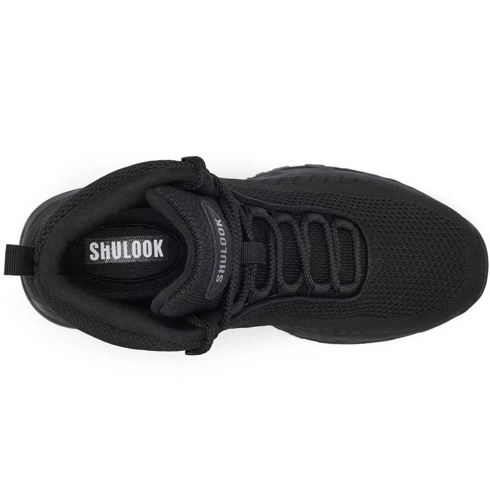 SHULOOK Black Non Slip Work Boots for Men — Size 7 Wide | Restaurant Kitchen Food Service Ankle High - view 6