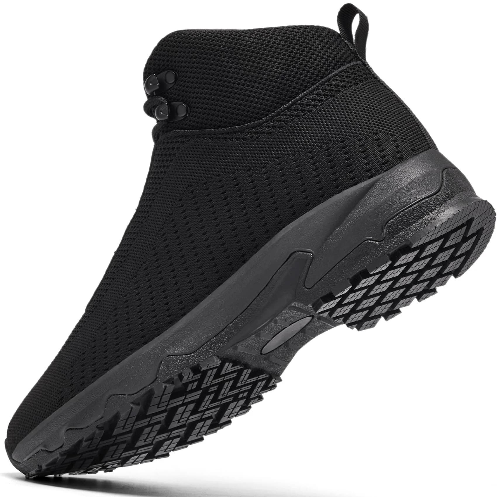 SHULOOK Black Non Slip Work Boots for Men — Size 7 Wide | Restaurant Kitchen Food Service Ankle High - view 3