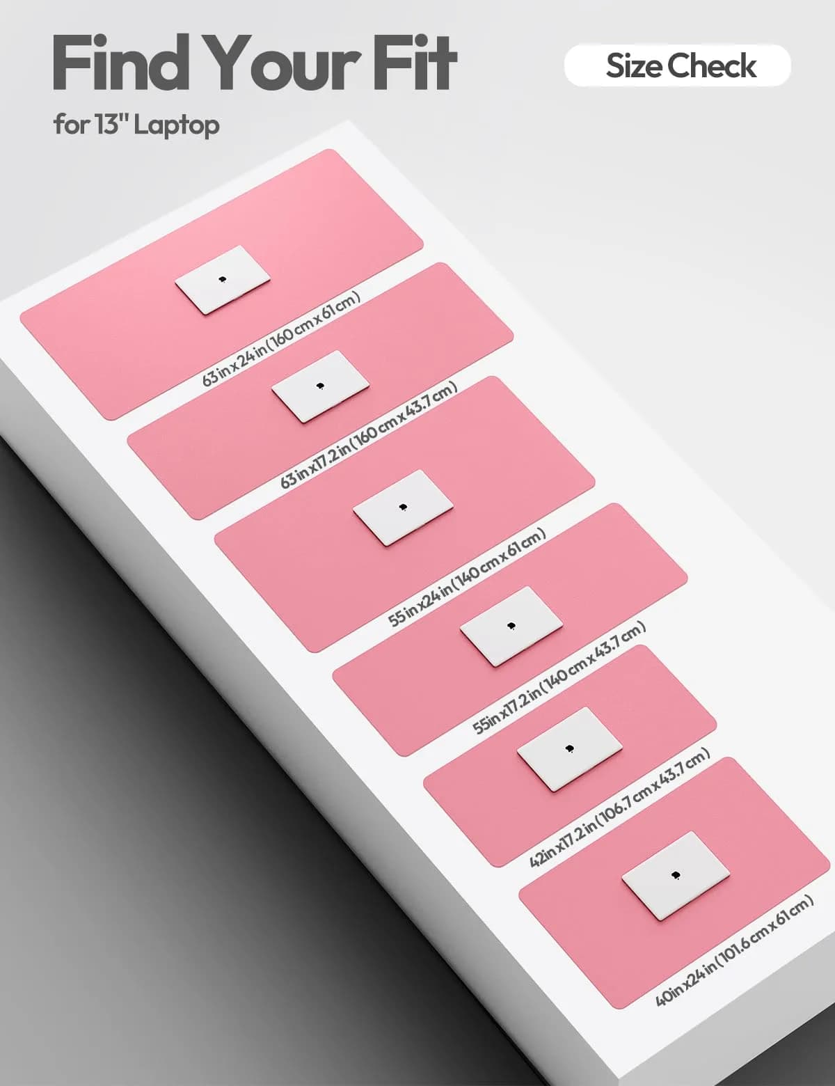 YSAGi Pink Leather Desk Pad Protector 140cm x 61cm (55" x 24") | Protects Desks, Doubles as Large Mouse Pad - view 6
