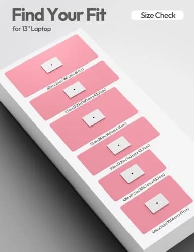 YSAGi Pink Leather Desk Pad Protector 140cm x 61cm (55" x 24") | Protects Desks, Doubles as Large Mouse Pad thumbnail 6
