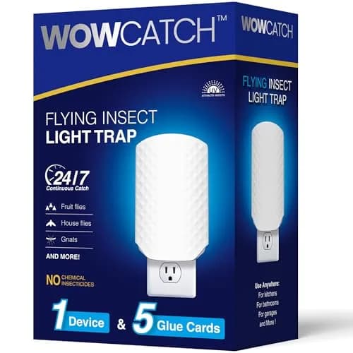 WowCatch Flying Insect Trap for Indoors | Blue UV Light, Silent & Mess-Free, 1 Device + 5 Refill thumbnail 1
