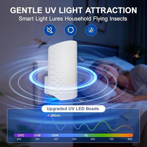 WowCatch Flying Insect Trap for Indoors | Blue UV Light, Silent & Mess-Free, 1 Device + 5 Refill thumbnail 4