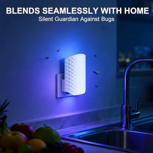 WowCatch Flying Insect Trap for Indoors | Blue UV Light, Silent & Mess-Free, 1 Device + 5 Refill thumbnail 5