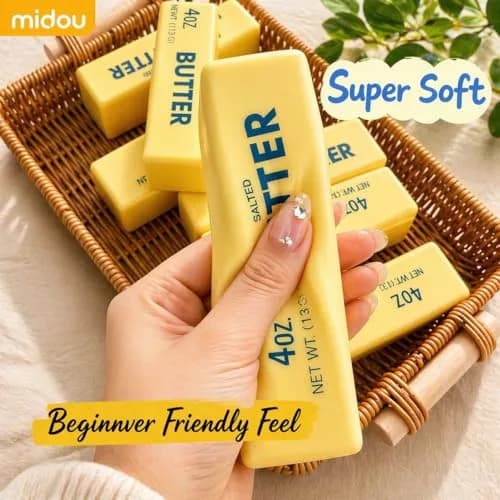 Midou Slow Rising Dumpling Squishy Butter Toy | Soft PU Fidget Toy for Anxiety Relief (5.5 inches) thumbnail 4