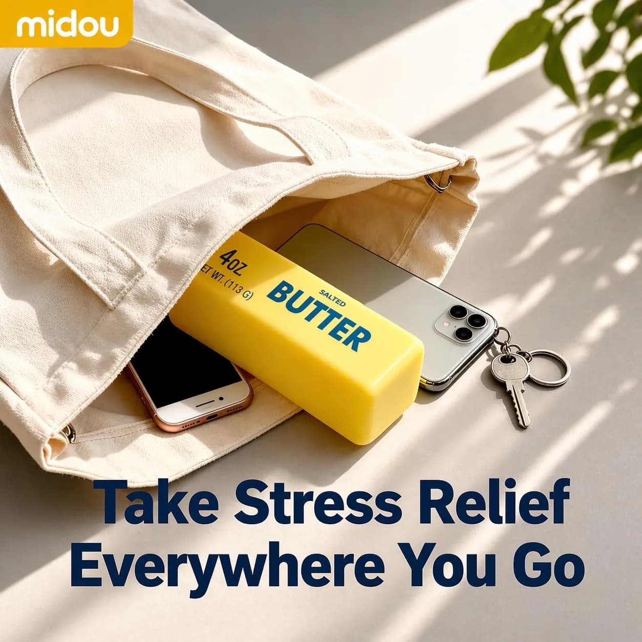 Midou Slow Rising Dumpling Squishy Butter Toy | Soft PU Fidget Toy for Anxiety Relief (5.5 inches) - view 5