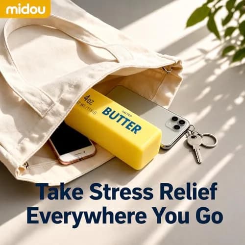 Midou Slow Rising Dumpling Squishy Butter Toy | Soft PU Fidget Toy for Anxiety Relief (5.5 inches) thumbnail 5