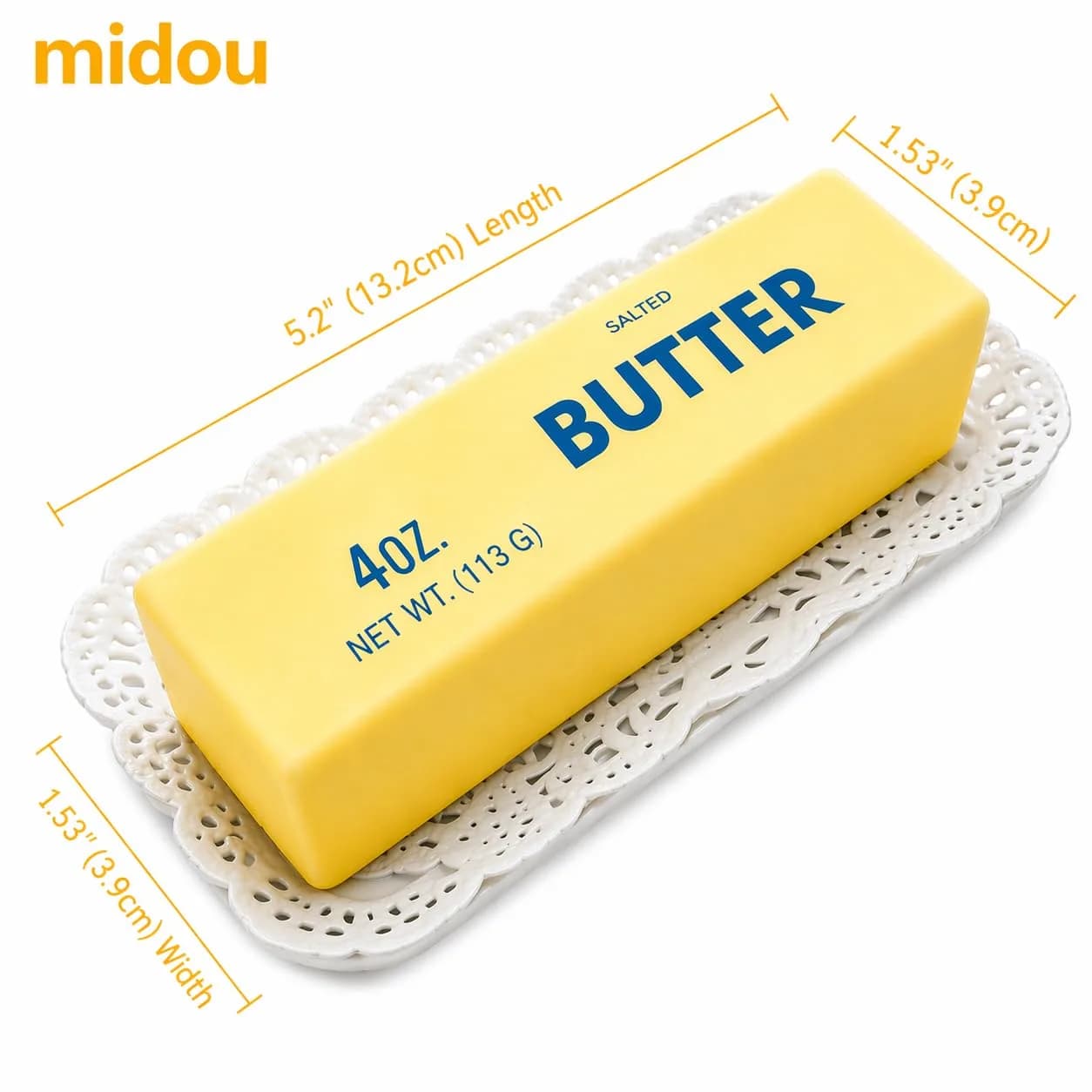 Midou Slow Rising Dumpling Squishy Butter Toy | Soft PU Fidget Toy for Anxiety Relief (5.5 inches) - view 2