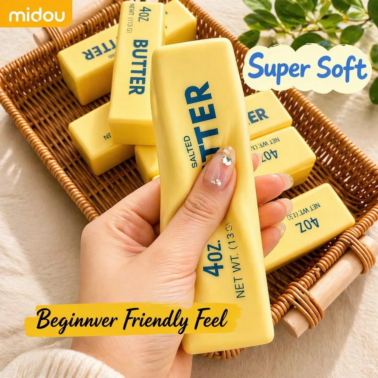 Midou Slow Rising Dumpling Squishy Butter Toy | Soft PU Fidget Toy for Anxiety Relief (5.5 inches) - view 4