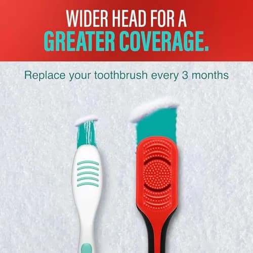 GuruNanda Gentle Giant Charcoal Toothbrush - Dual Action Flossing Spiral Bristles, Non-Slip Ergo Dexa Grip Handle, 2ct (Pack of 2) thumbnail 7