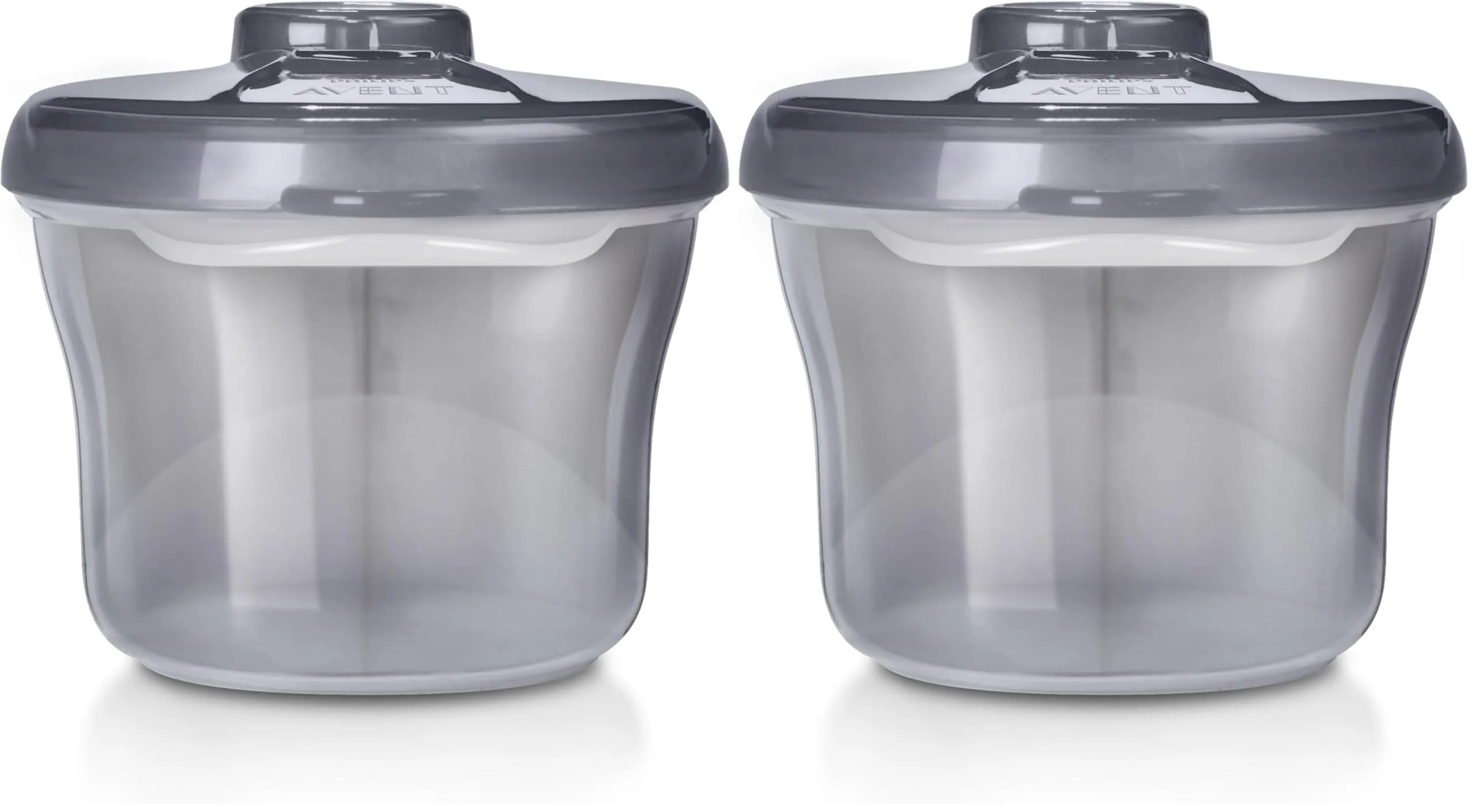 Philips Avent Powder Formula Dispenser and Snack Cup | 260ml (9 oz) | BPA-Free, Grey, Pack of 2 - main product image