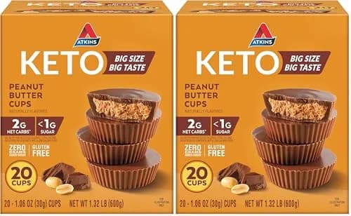Atkins Keto Peanut Butter Cups 20 Count | Naturally Flavored, Zero Sugar, Gluten Free thumbnail 1