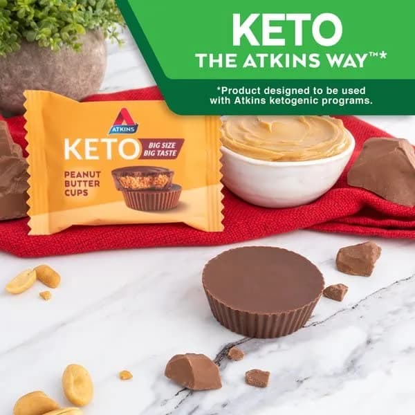 Atkins Keto Peanut Butter Cups 20 Count | Naturally Flavored, Zero Sugar, Gluten Free thumbnail 11