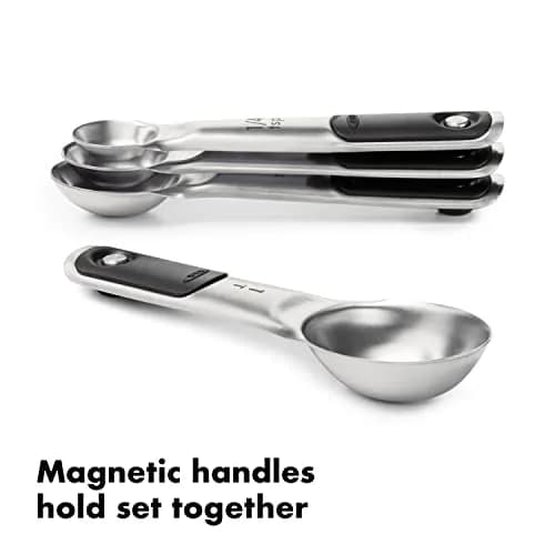 OXO Good Grips 4 Piece Stainless Steel Measuring Spoons Set with Magnetic Snaps, 15ml (1 T) | Precision Baking & Cooking thumbnail 4
