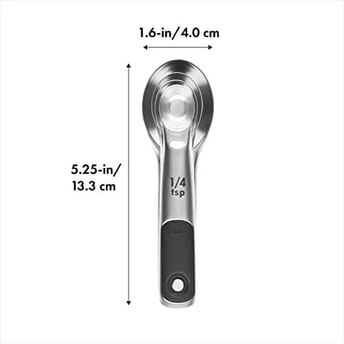 OXO Good Grips 4 Piece Stainless Steel Measuring Spoons Set with Magnetic Snaps, 15ml (1 T) | Precision Baking & Cooking thumbnail 2