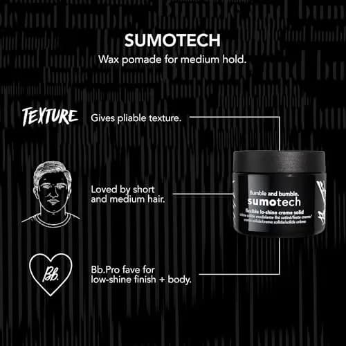 Bumble and bumble. Sumotech Flexible Hold Cream, 1.5 Oz (2 Pack) | Pliable Texture & Lo-shine Finish for All Hair Types thumbnail 6