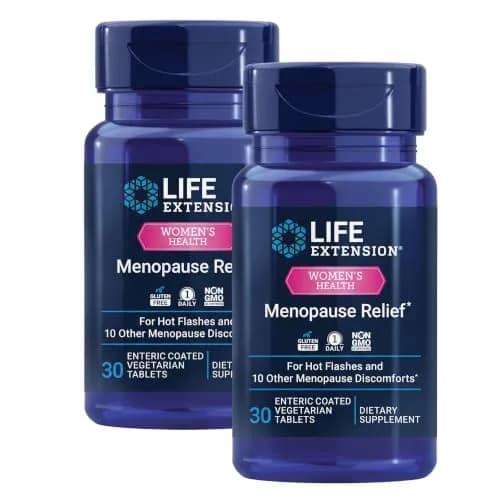 Life Extension Menopause Relief – Siberian Rhubarb | Hormone-Free, Gluten-Free, Vegetarian (Pack of 2) thumbnail 1