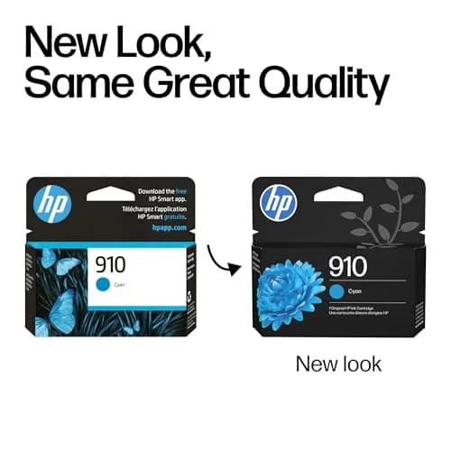 HP 910 Cyan Ink Cartridge 2 Pack | Fade-Resistant Documents & Brilliant Images thumbnail 3