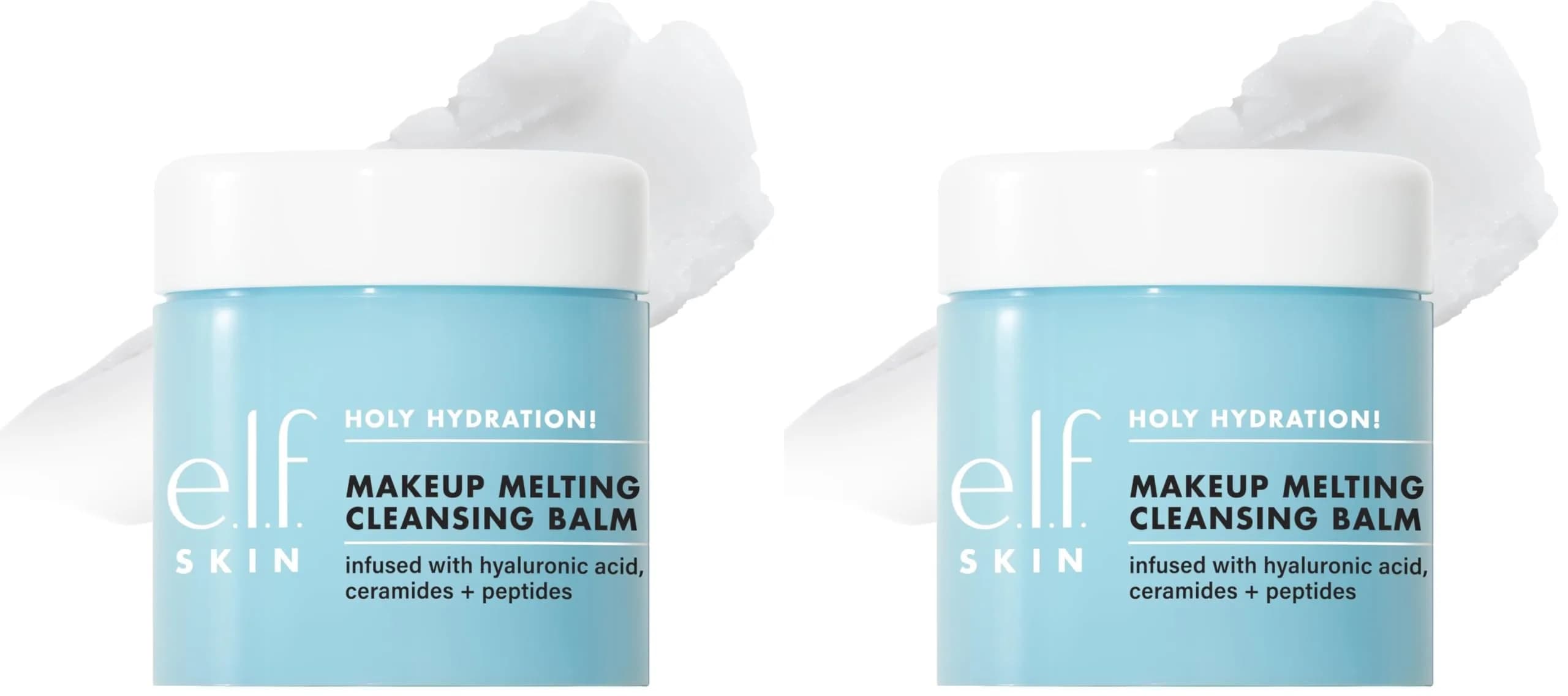 e.l.f. SKIN Holy Hydration! Makeup Melting Cleansing Balm JUMBO (2-Pack, 7 Oz Total) | Melts Makeup, Hydrates Skin