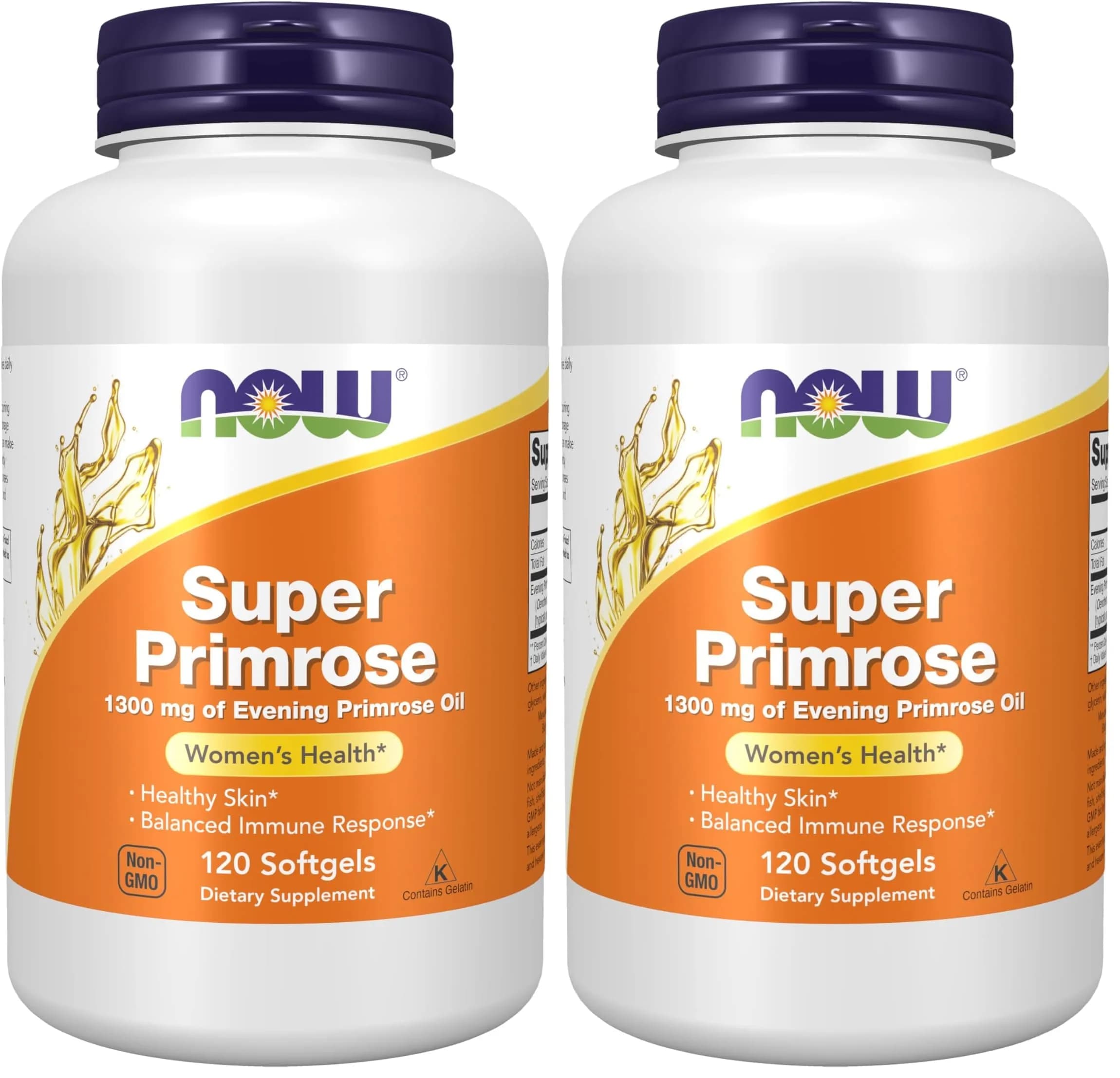 NOW Foods Super Primrose 1300 mg Nutritional Supplement 240 Softgels (Pack of 2) | Naturally Occurring GLA for Women's Health - main product image