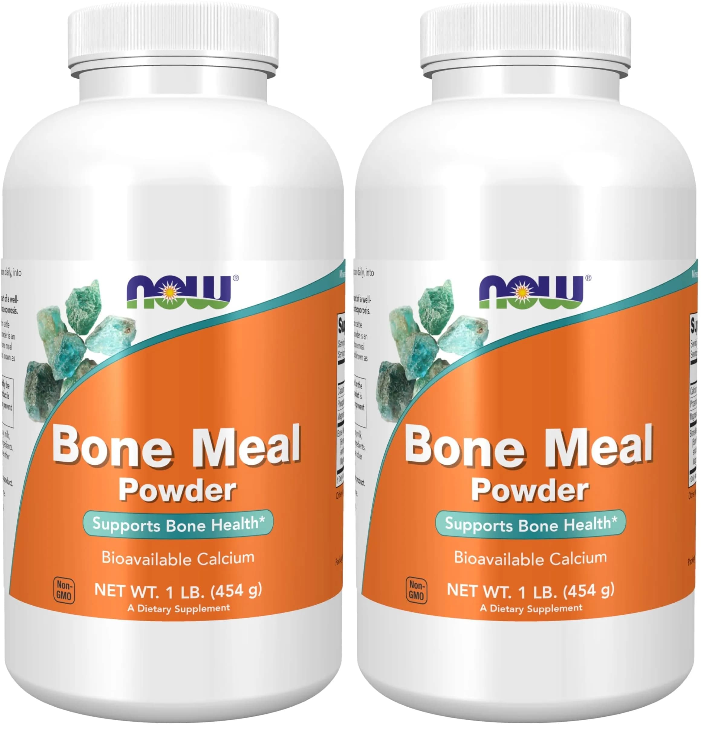 NOW Supplements Bone Meal Powder with Calcium & Magnesium 1-Pound | Natural Calcium Source for Bone Health — Cream