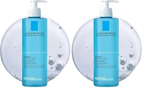 La Roche-Posay Toleriane Purifying Foaming Facial Cleanser 13.52oz (2 Pack) | Gentle Daily Face Wash for Sensitive Skin thumbnail 1