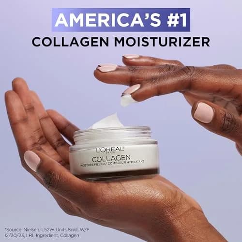 L'Oreal Paris Collagen Moisture Filler Face Cream 177ml (3.4 Oz Pack of 2) | Fragrance-Free Hydration for Plump Skin thumbnail 6