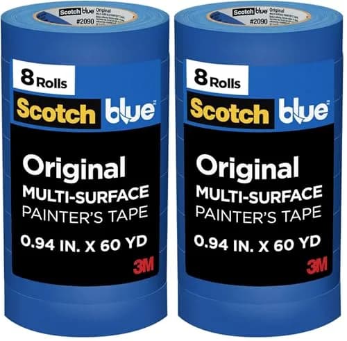 ScotchBlue Original Multi-Surface Painter's Tape 2.4cm (0.94") x 54.9m (60 Yds) Rolls | 14-Day Clean Removal thumbnail 1
